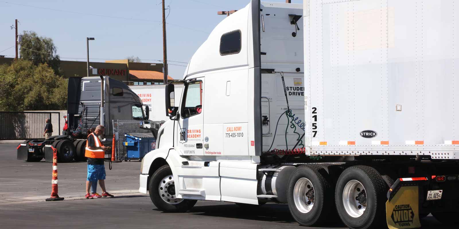 truck and human directing