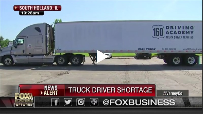 160 Driving School Featured in Fox News Story about Truck Driver Shortage